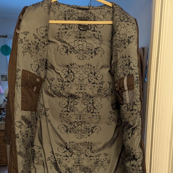 The North Face Goose Down Hyvent Arctic Parka Coat Small Faux Fur Long Puffer - Picture 5 of 8